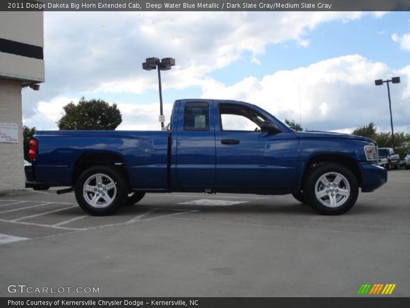Deep Water Blue Metallic / Dark Slate Gray/Medium Slate Gray 2011 Dodge Dakota Big Horn Extended Cab