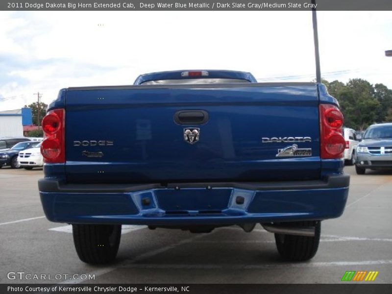 Deep Water Blue Metallic / Dark Slate Gray/Medium Slate Gray 2011 Dodge Dakota Big Horn Extended Cab