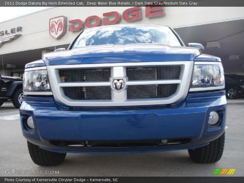 Deep Water Blue Metallic / Dark Slate Gray/Medium Slate Gray 2011 Dodge Dakota Big Horn Extended Cab