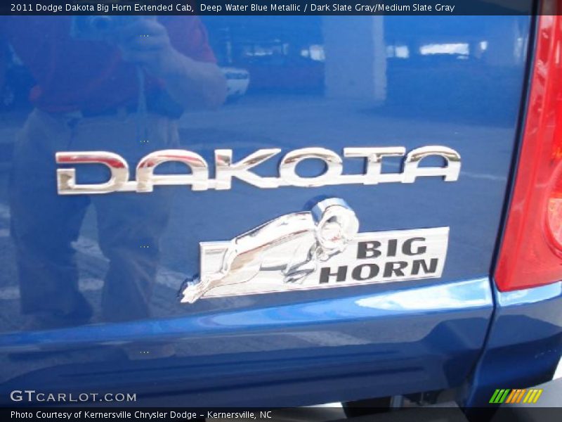 Deep Water Blue Metallic / Dark Slate Gray/Medium Slate Gray 2011 Dodge Dakota Big Horn Extended Cab