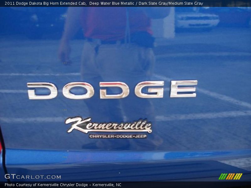 Deep Water Blue Metallic / Dark Slate Gray/Medium Slate Gray 2011 Dodge Dakota Big Horn Extended Cab
