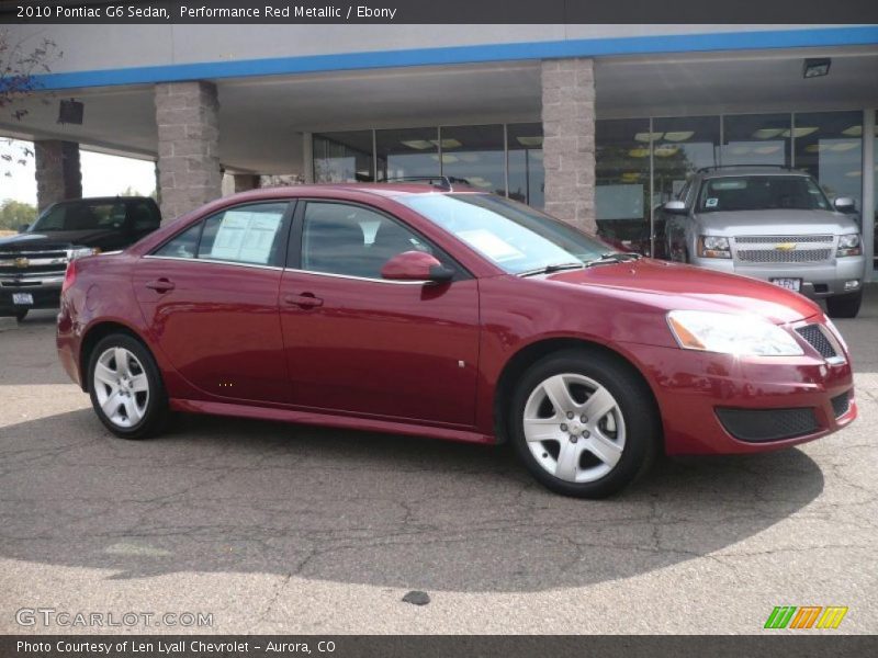 Performance Red Metallic / Ebony 2010 Pontiac G6 Sedan