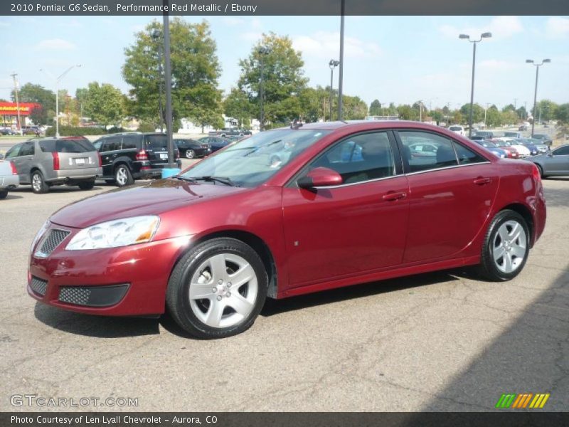 Performance Red Metallic / Ebony 2010 Pontiac G6 Sedan
