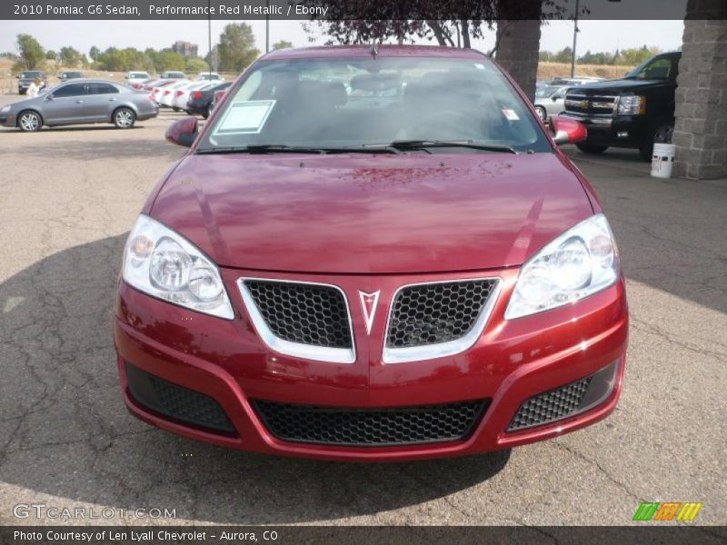 Performance Red Metallic / Ebony 2010 Pontiac G6 Sedan
