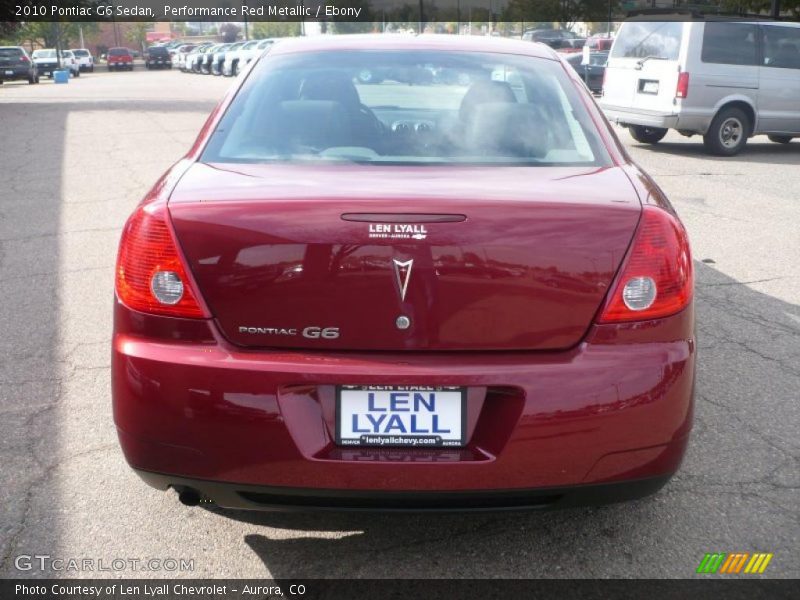 Performance Red Metallic / Ebony 2010 Pontiac G6 Sedan