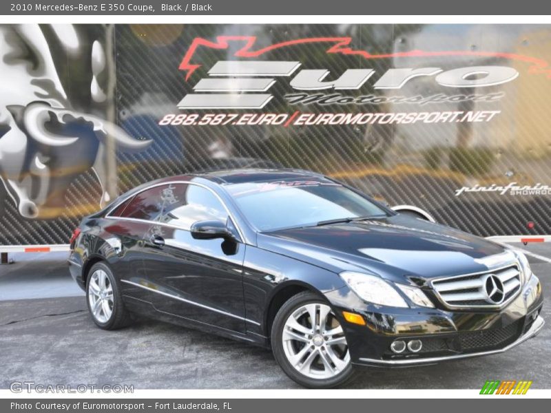Black / Black 2010 Mercedes-Benz E 350 Coupe
