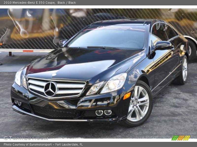 Black / Black 2010 Mercedes-Benz E 350 Coupe