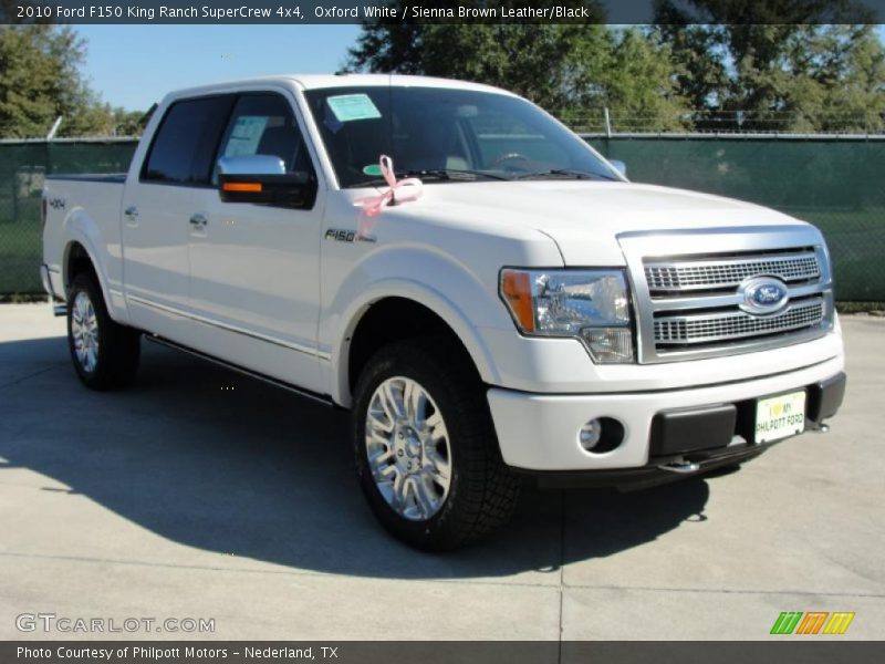 Oxford White / Sienna Brown Leather/Black 2010 Ford F150 King Ranch SuperCrew 4x4