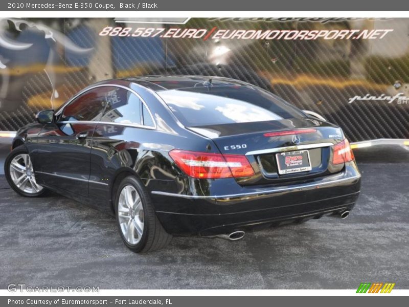 Black / Black 2010 Mercedes-Benz E 350 Coupe