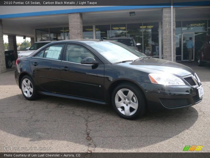 Carbon Black Metallic / Light Taupe 2010 Pontiac G6 Sedan