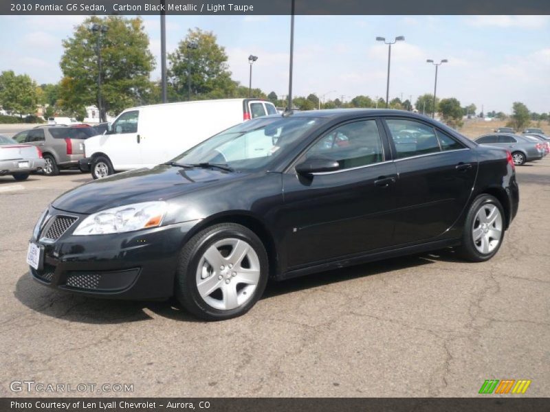 Carbon Black Metallic / Light Taupe 2010 Pontiac G6 Sedan