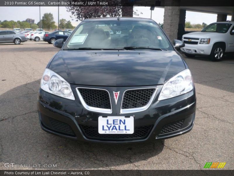 Carbon Black Metallic / Light Taupe 2010 Pontiac G6 Sedan