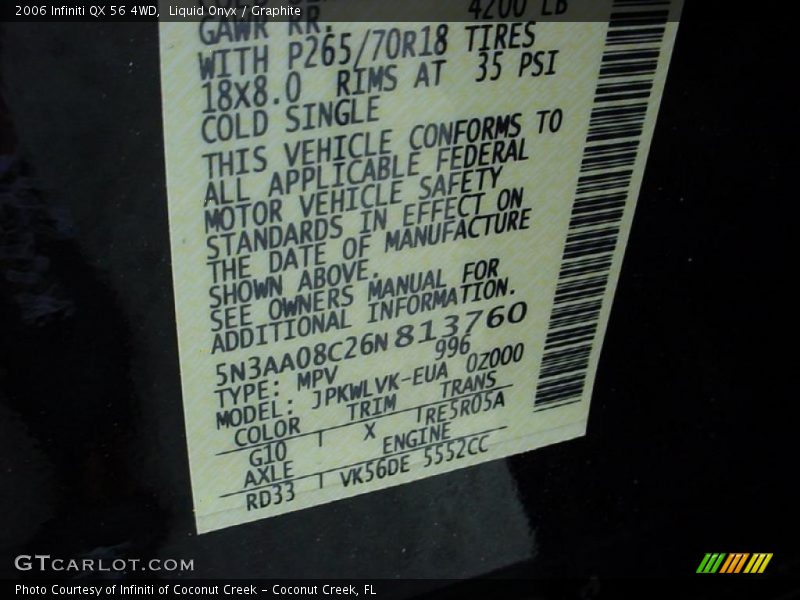 Liquid Onyx / Graphite 2006 Infiniti QX 56 4WD
