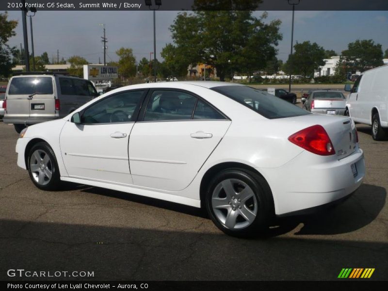 Summit White / Ebony 2010 Pontiac G6 Sedan