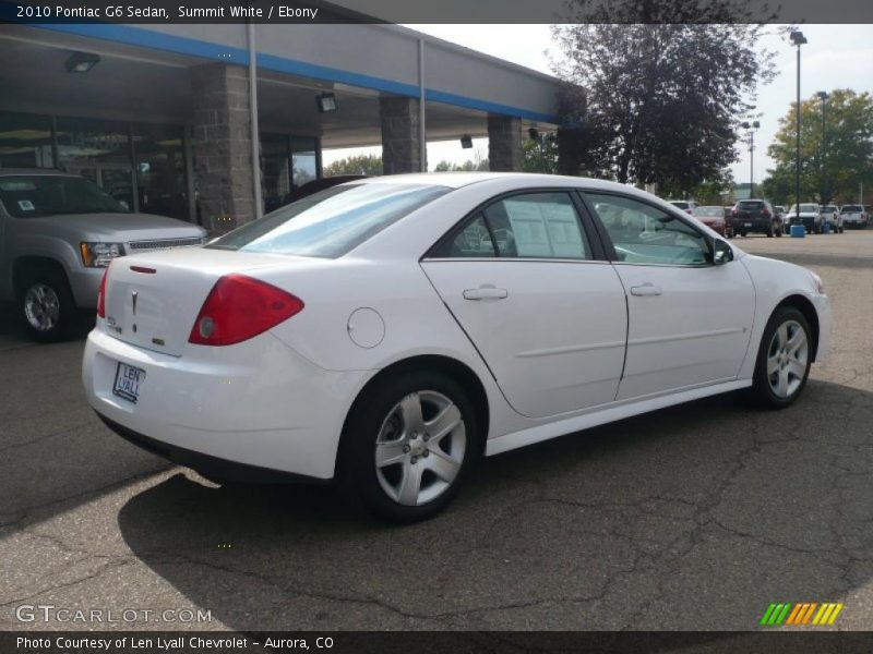 Summit White / Ebony 2010 Pontiac G6 Sedan