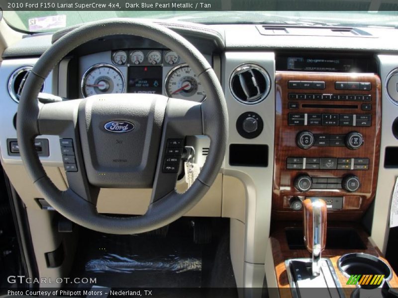 Dark Blue Pearl Metallic / Tan 2010 Ford F150 Lariat SuperCrew 4x4