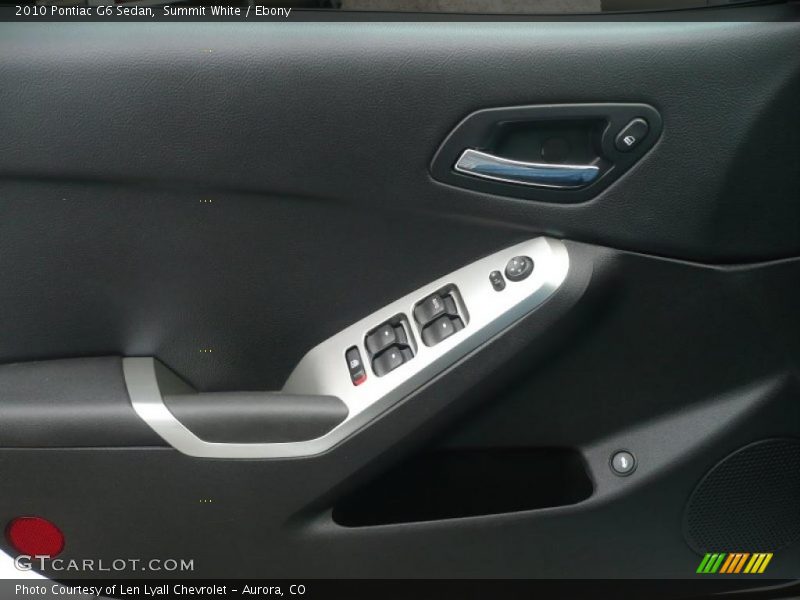 Summit White / Ebony 2010 Pontiac G6 Sedan