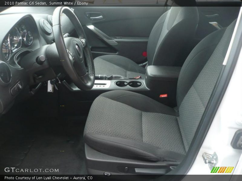 Summit White / Ebony 2010 Pontiac G6 Sedan