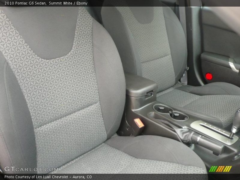 Summit White / Ebony 2010 Pontiac G6 Sedan