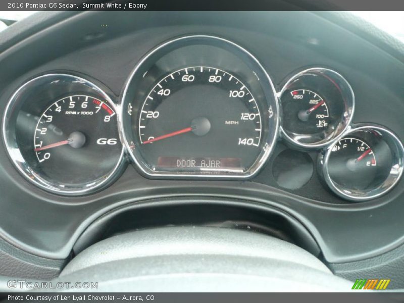 Summit White / Ebony 2010 Pontiac G6 Sedan