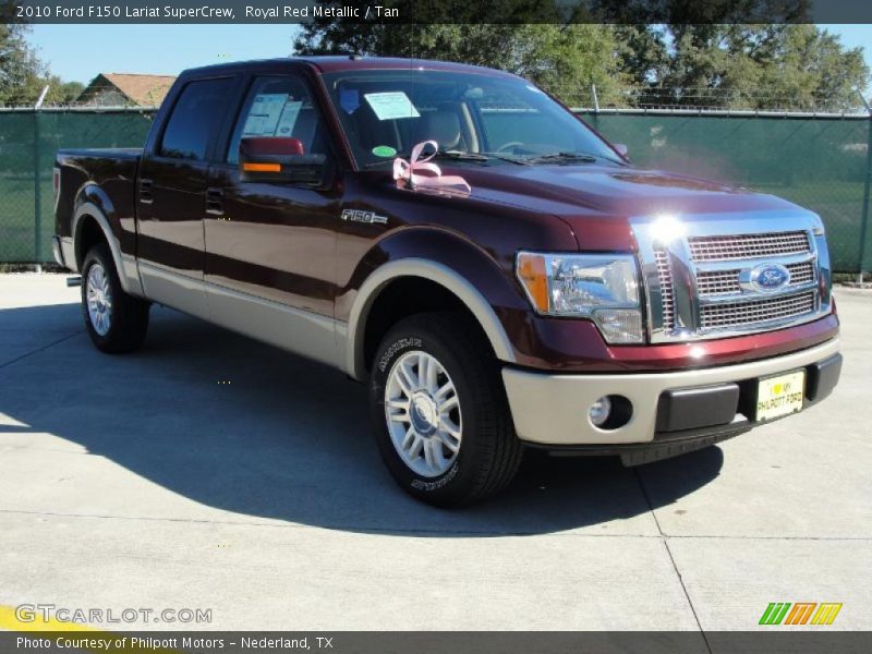 Royal Red Metallic / Tan 2010 Ford F150 Lariat SuperCrew