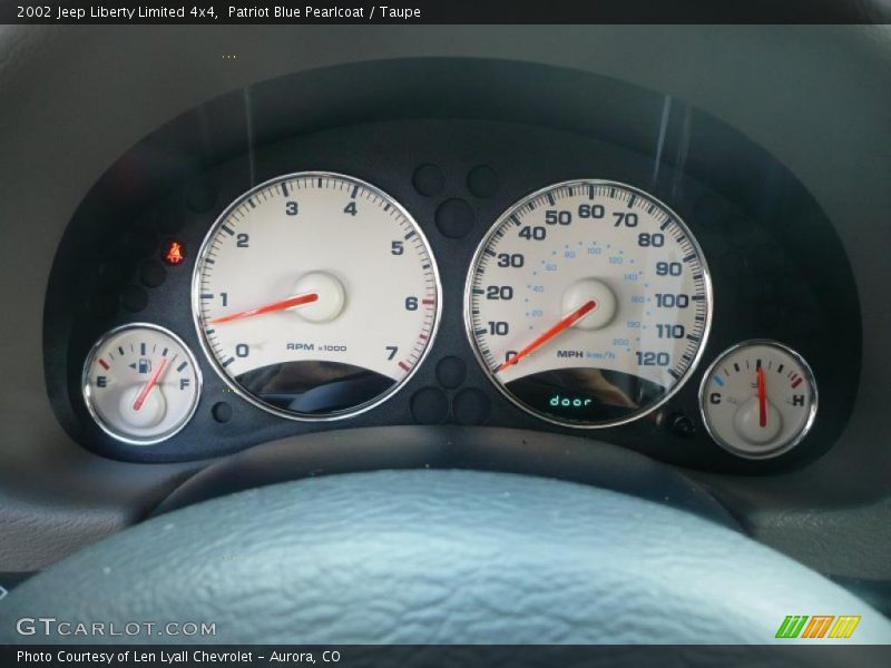 Patriot Blue Pearlcoat / Taupe 2002 Jeep Liberty Limited 4x4