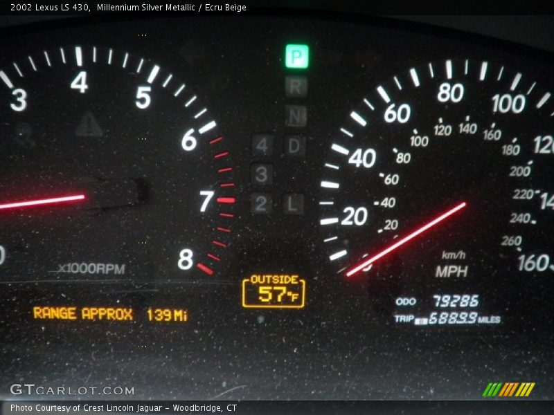 Millennium Silver Metallic / Ecru Beige 2002 Lexus LS 430