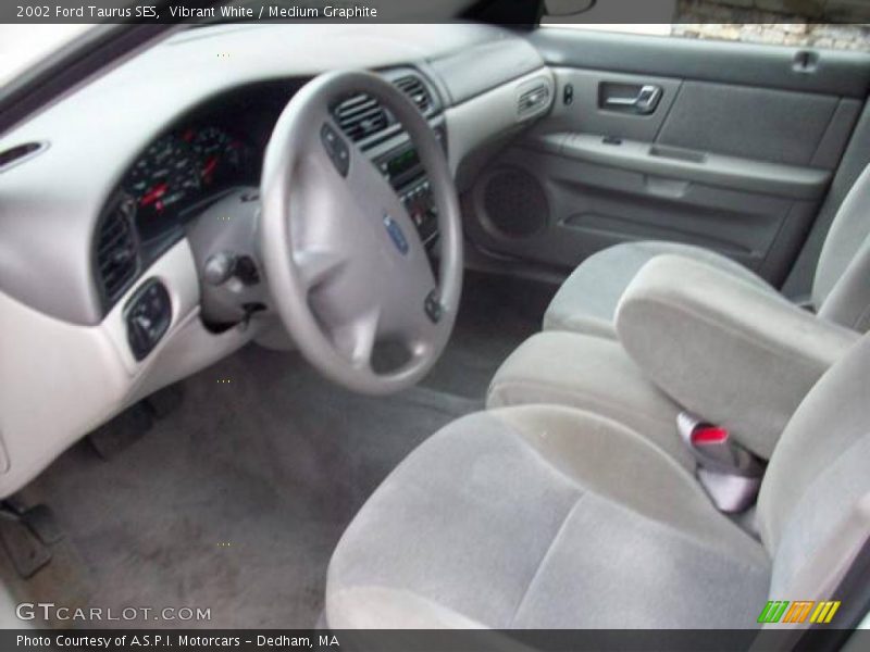 Vibrant White / Medium Graphite 2002 Ford Taurus SES