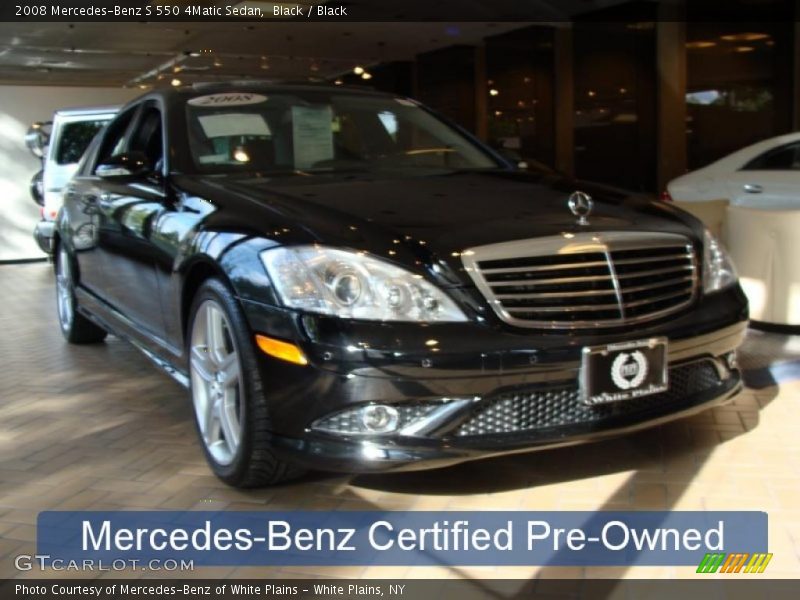 Black / Black 2008 Mercedes-Benz S 550 4Matic Sedan