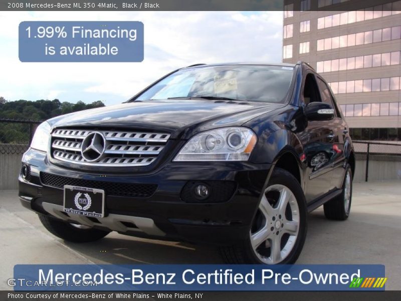Black / Black 2008 Mercedes-Benz ML 350 4Matic