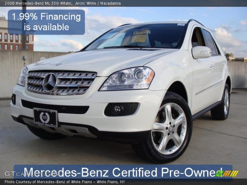 Arctic White / Macadamia 2008 Mercedes-Benz ML 350 4Matic