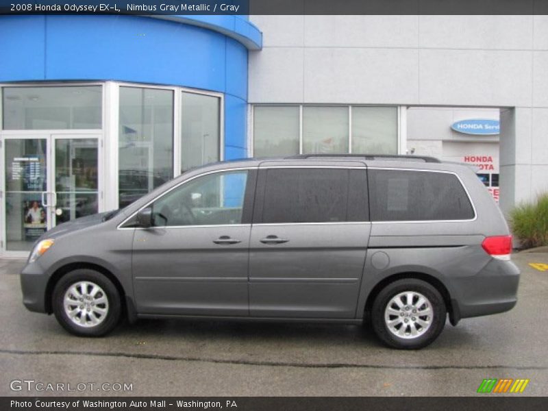 Nimbus Gray Metallic / Gray 2008 Honda Odyssey EX-L