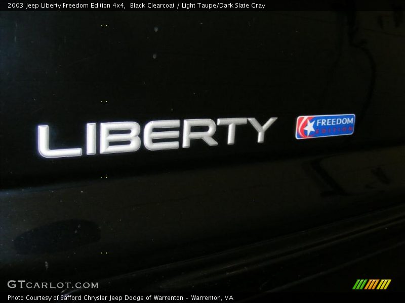 Black Clearcoat / Light Taupe/Dark Slate Gray 2003 Jeep Liberty Freedom Edition 4x4