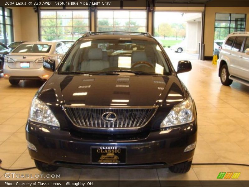 Neptune Blue Mica / Light Gray 2004 Lexus RX 330 AWD