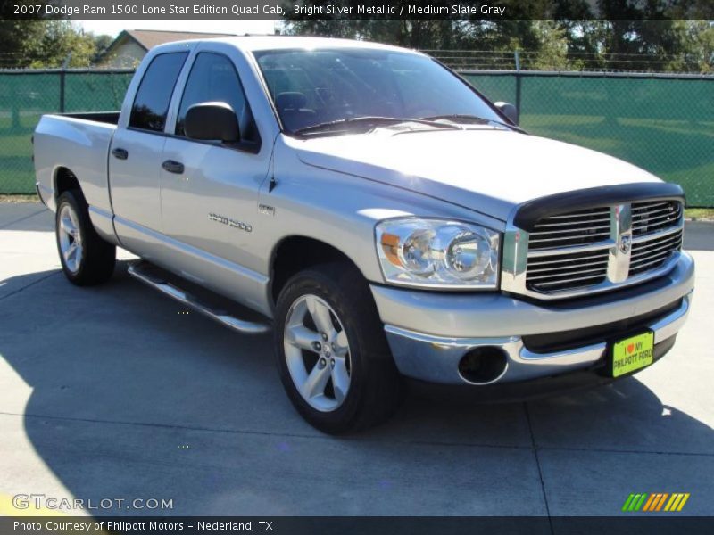 Bright Silver Metallic / Medium Slate Gray 2007 Dodge Ram 1500 Lone Star Edition Quad Cab