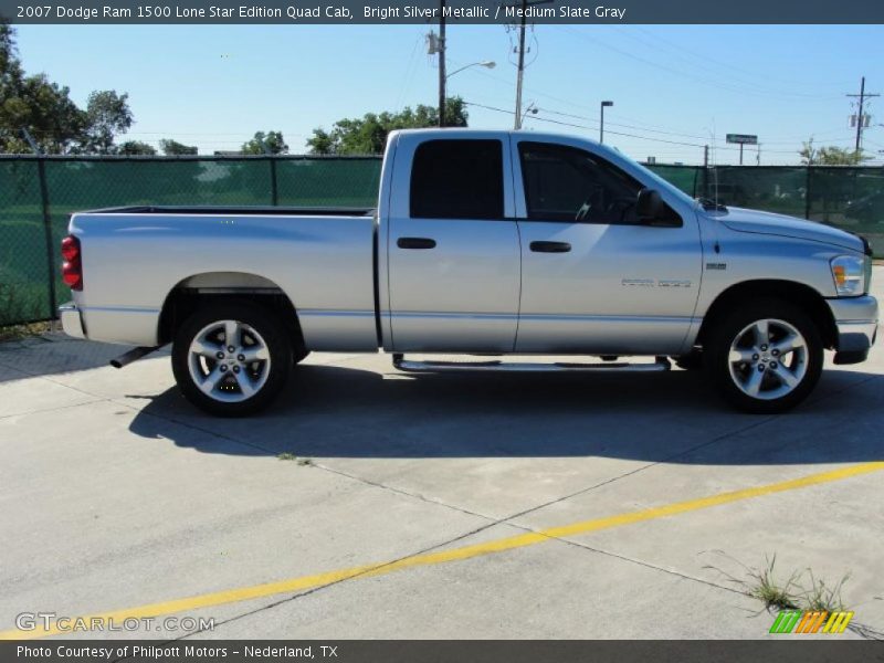Bright Silver Metallic / Medium Slate Gray 2007 Dodge Ram 1500 Lone Star Edition Quad Cab