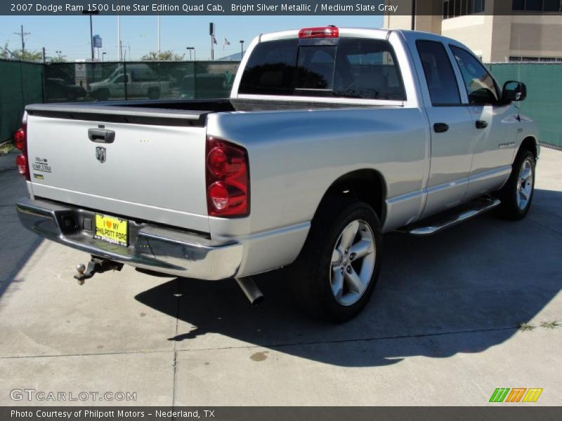 Bright Silver Metallic / Medium Slate Gray 2007 Dodge Ram 1500 Lone Star Edition Quad Cab