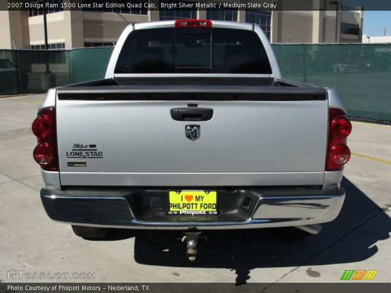 Bright Silver Metallic / Medium Slate Gray 2007 Dodge Ram 1500 Lone Star Edition Quad Cab