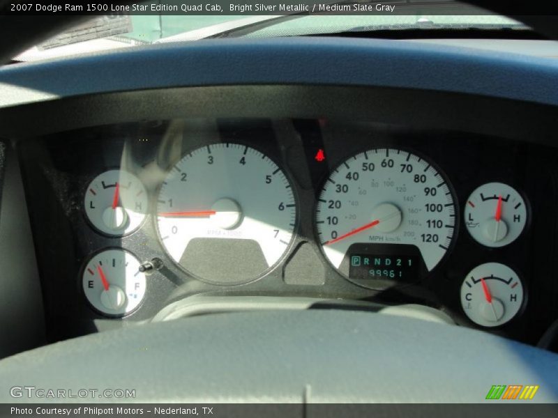 Bright Silver Metallic / Medium Slate Gray 2007 Dodge Ram 1500 Lone Star Edition Quad Cab