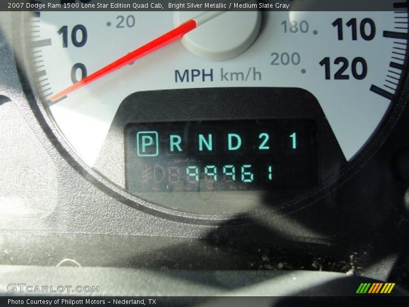 Bright Silver Metallic / Medium Slate Gray 2007 Dodge Ram 1500 Lone Star Edition Quad Cab