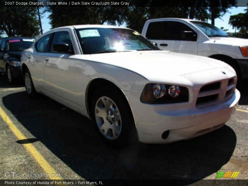 Stone White / Dark Slate Gray/Light Slate Gray 2007 Dodge Charger