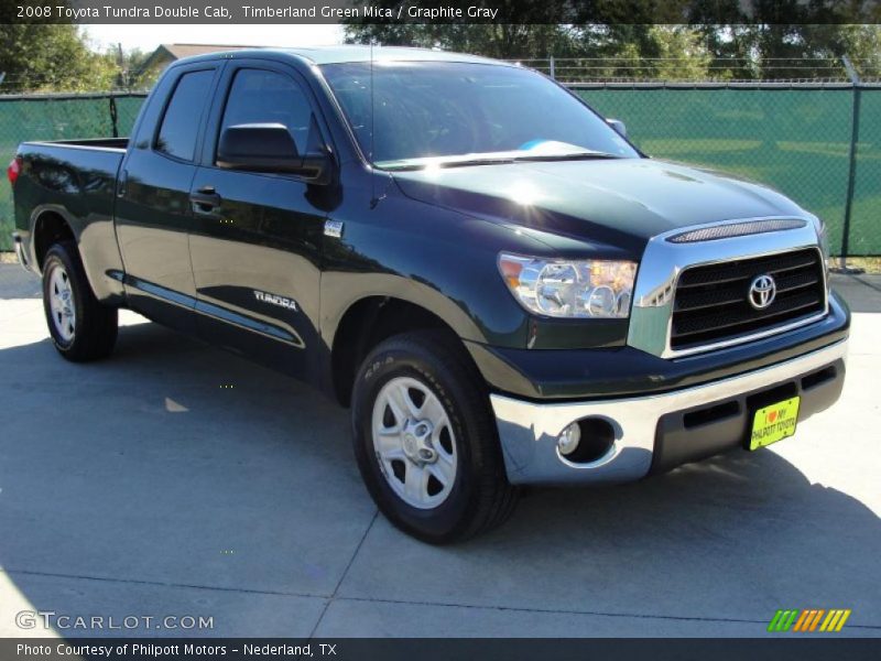 Timberland Green Mica / Graphite Gray 2008 Toyota Tundra Double Cab