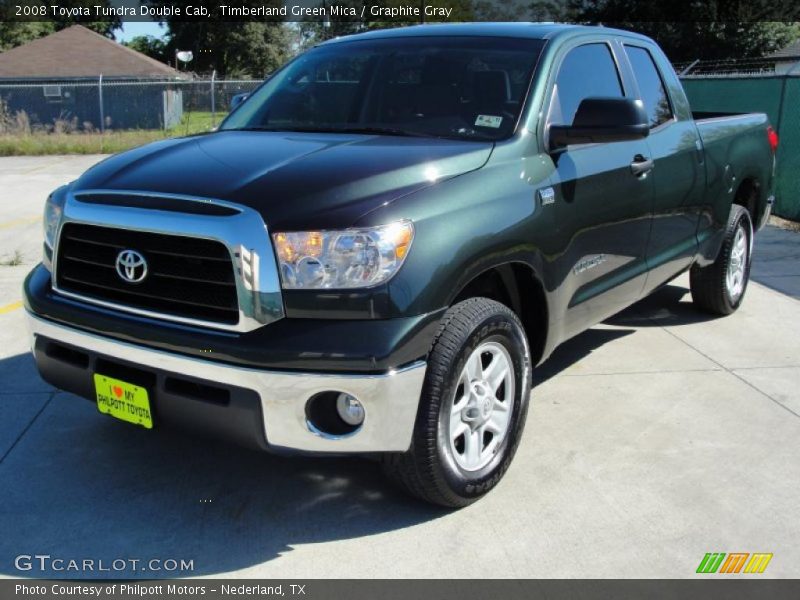 Timberland Green Mica / Graphite Gray 2008 Toyota Tundra Double Cab