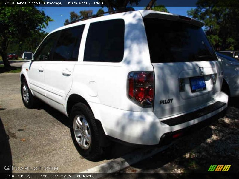 Taffeta White / Saddle 2008 Honda Pilot Value Package