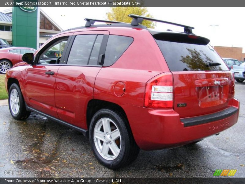 Inferno Red Crystal Pearlcoat / Pastel Slate Gray 2007 Jeep Compass Sport