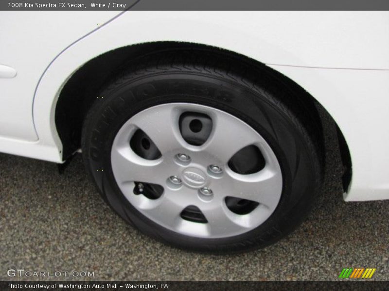 White / Gray 2008 Kia Spectra EX Sedan