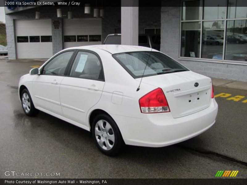 White / Gray 2008 Kia Spectra EX Sedan