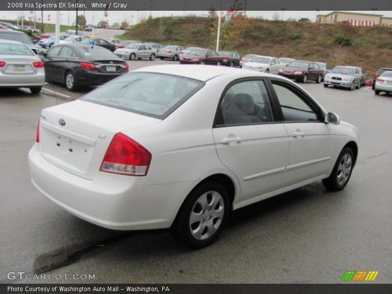 White / Gray 2008 Kia Spectra EX Sedan
