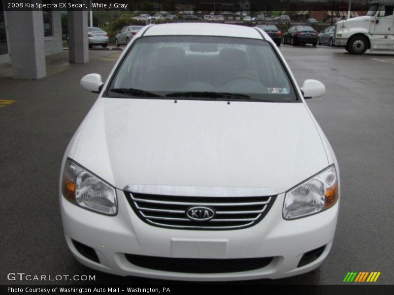 White / Gray 2008 Kia Spectra EX Sedan