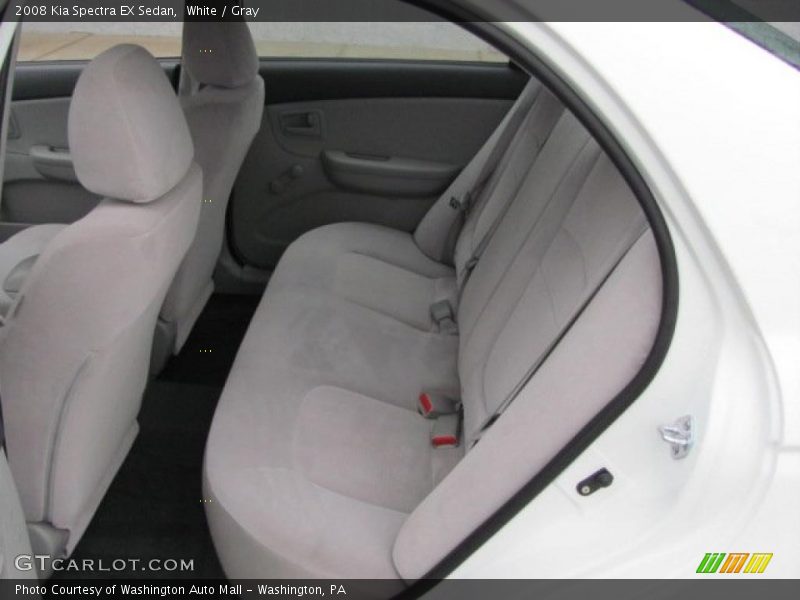 White / Gray 2008 Kia Spectra EX Sedan
